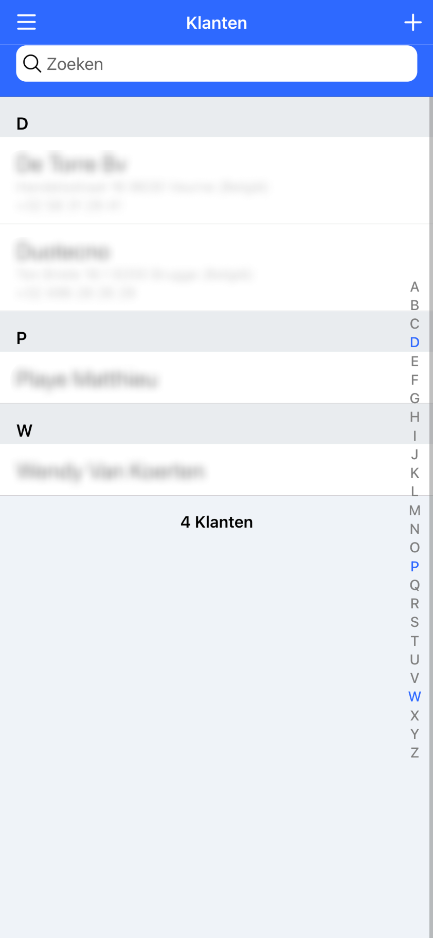 Klanten op mobiel